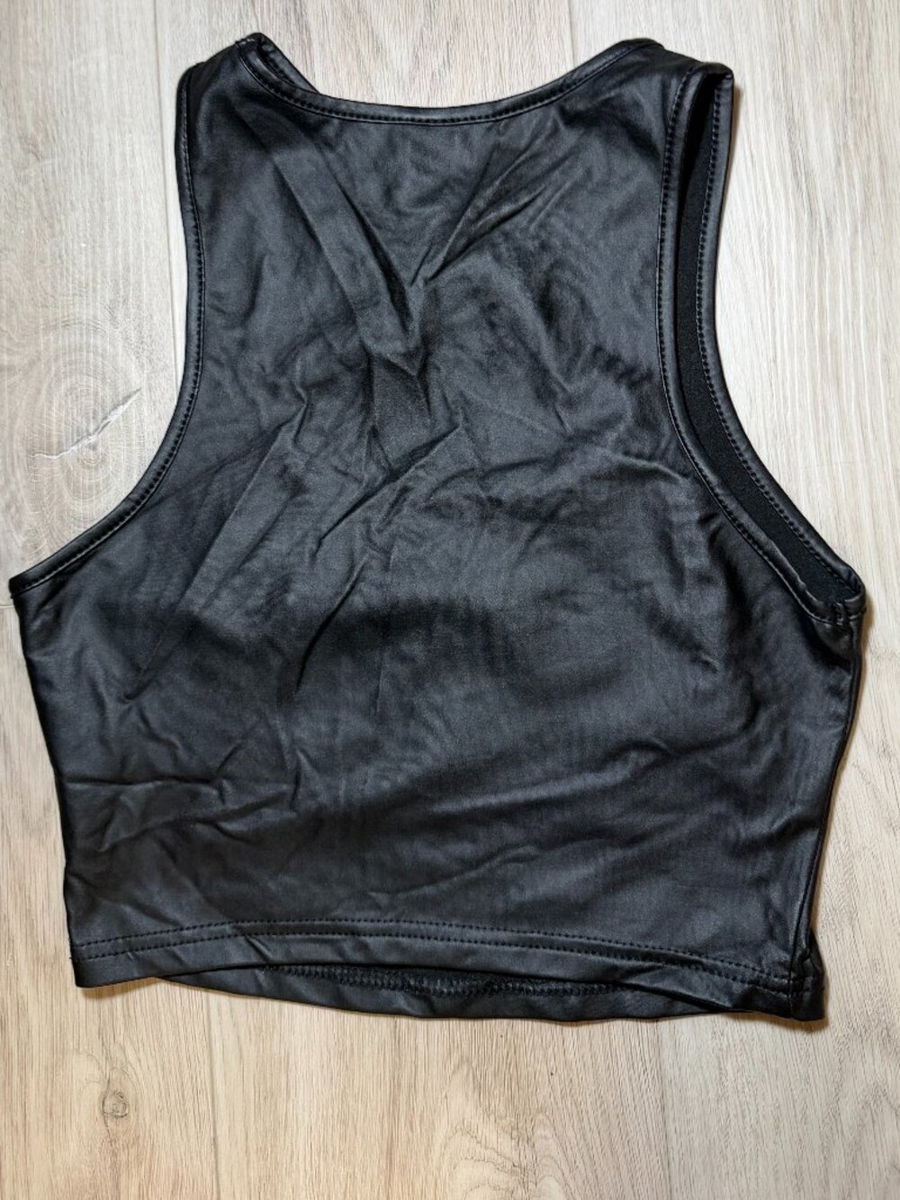 Black crop top tank top size xs